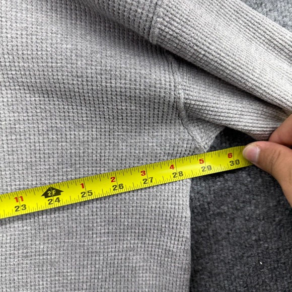 90s Harley Davidson Santa Barbara Eagle Thermal Waffle Knit Shirt Grey Mens XXL - Picture 9 of 9